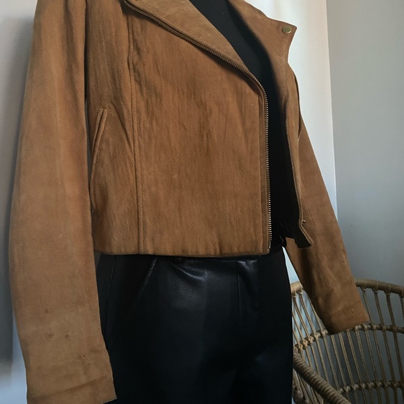 Genuine suede biker jacket - Picture 3 of 6